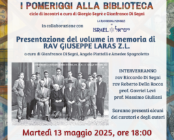Presentazione del volume dedicato a Rav Giuseppe Laras z”l